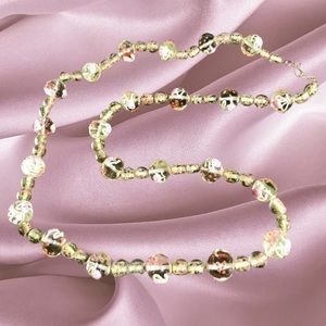 Springtime Sparkle Vintage Venetian Glass Necklace 30”